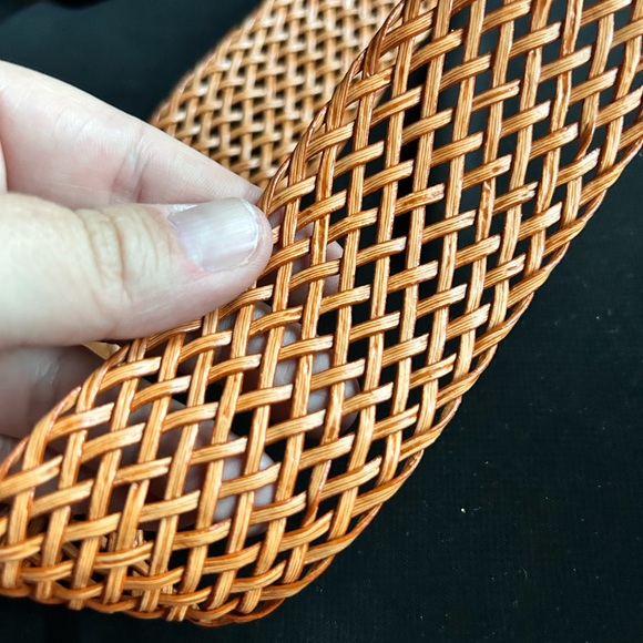 VTG Woven Tan Belt with Orange Buckle. Unbranded - Picture 5 of 5